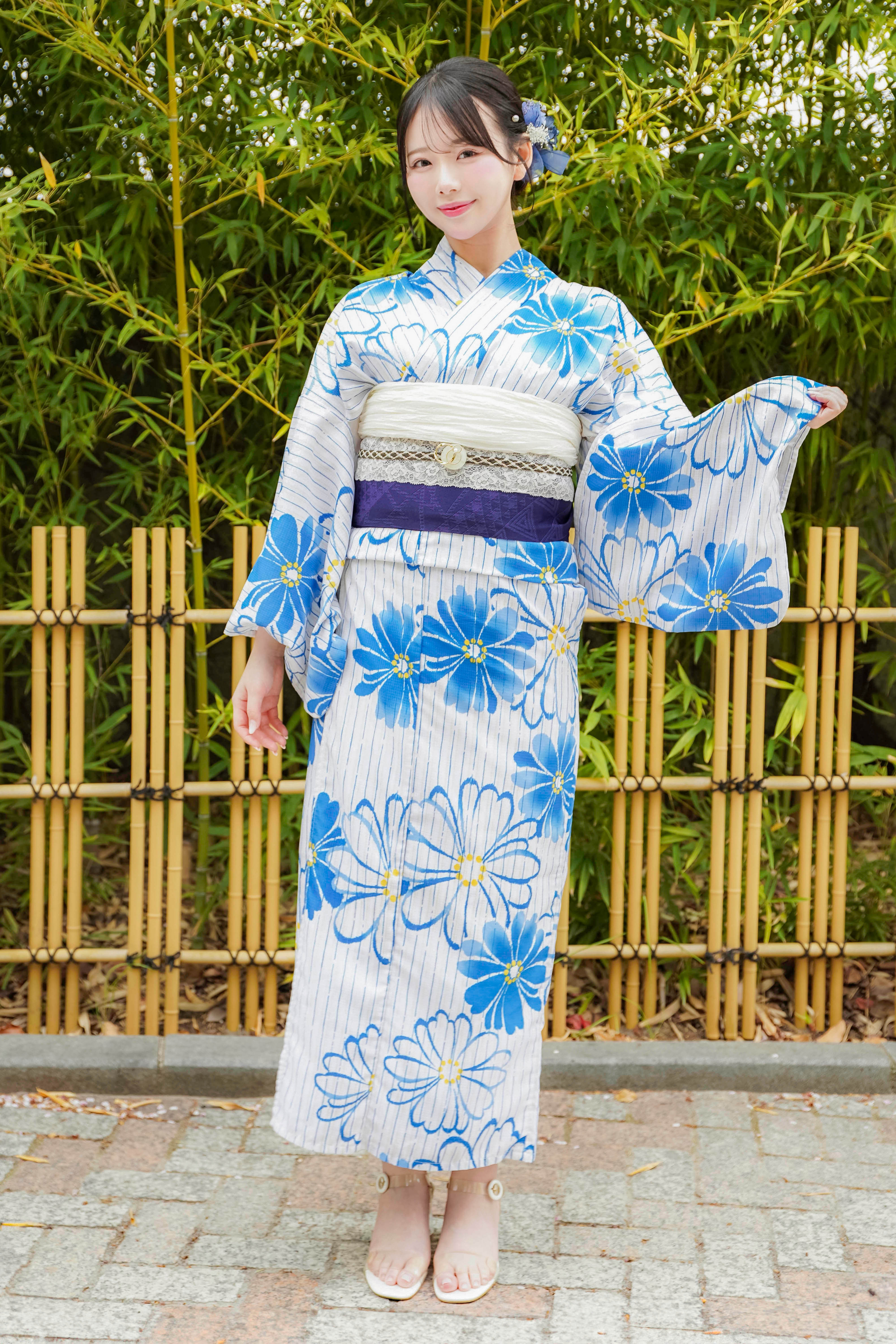 爽やかなブルーの浴衣