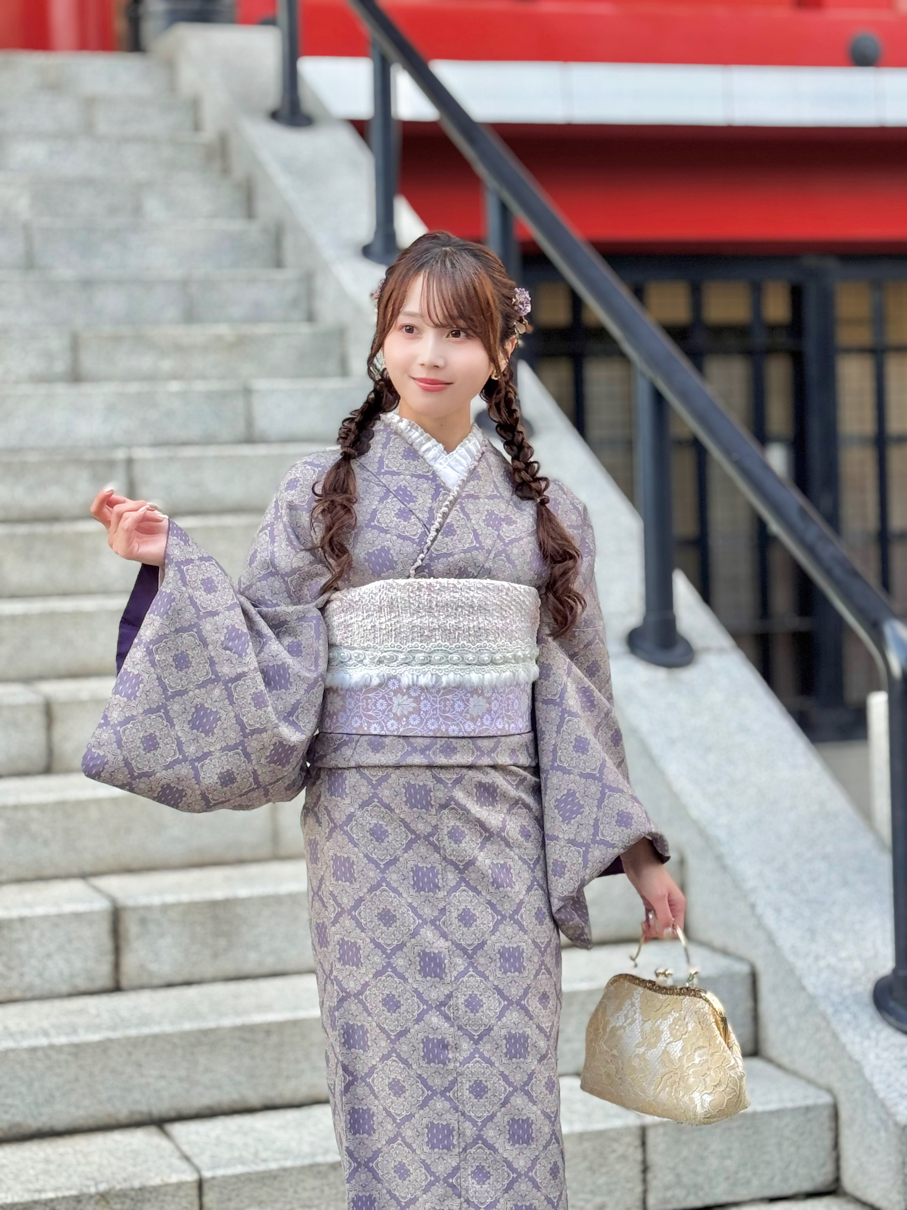 『小紋レトロプレミアム』東京都渋谷区着物レンタル VASARA渋谷店