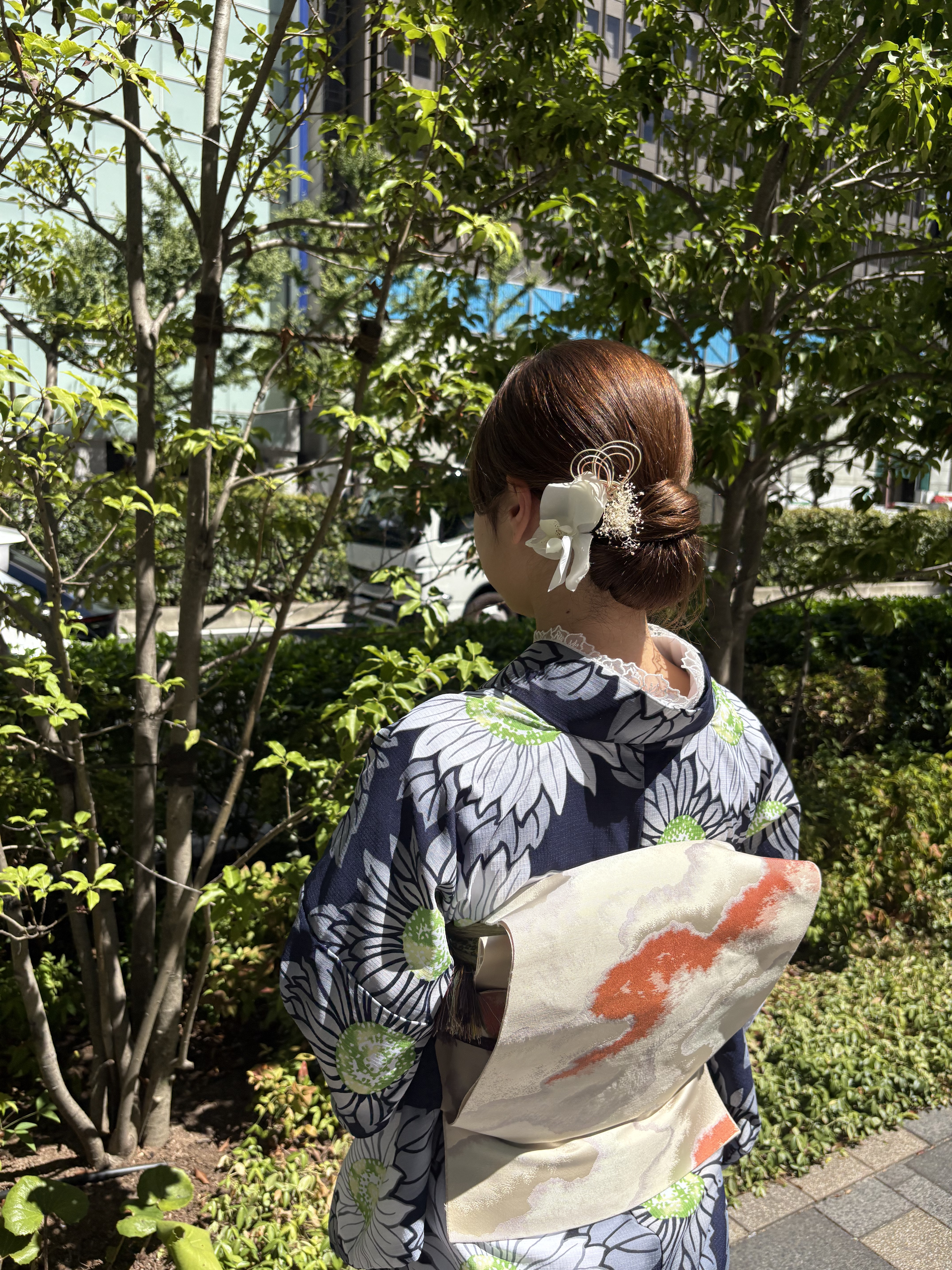 単衣着物風に浴衣で難波散策♪